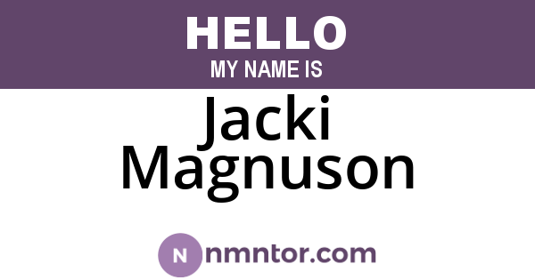 Jacki Magnuson