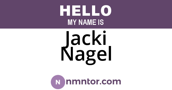 Jacki Nagel