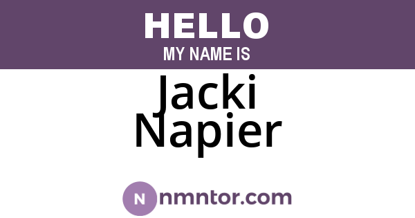 Jacki Napier