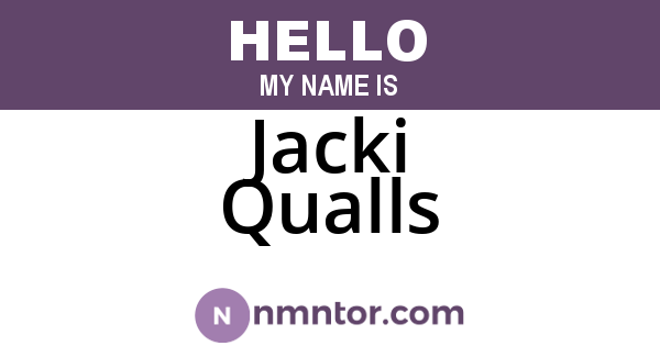 Jacki Qualls