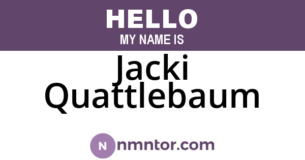 Jacki Quattlebaum