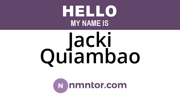 Jacki Quiambao