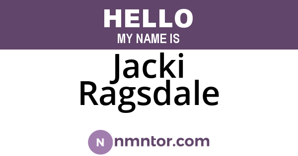 Jacki Ragsdale