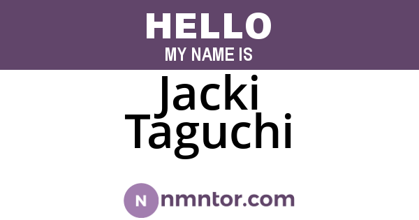 Jacki Taguchi