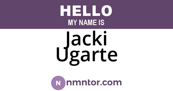 Jacki Ugarte