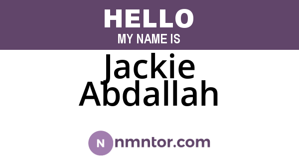 Jackie Abdallah