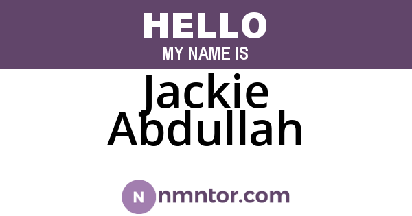 Jackie Abdullah