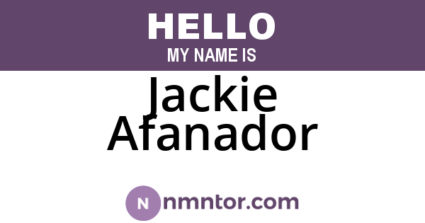 Jackie Afanador