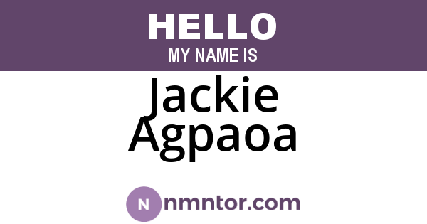 Jackie Agpaoa