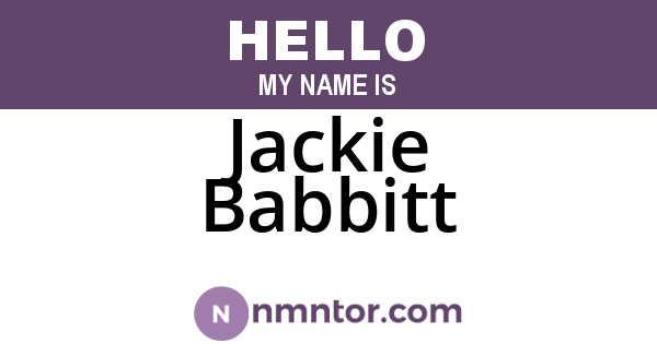 Jackie Babbitt