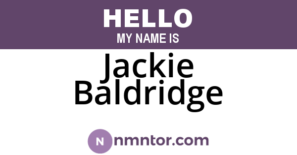 Jackie Baldridge