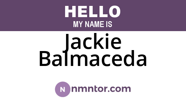 Jackie Balmaceda