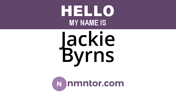 Jackie Byrns