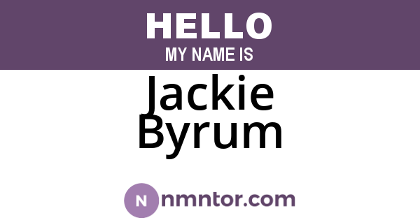 Jackie Byrum
