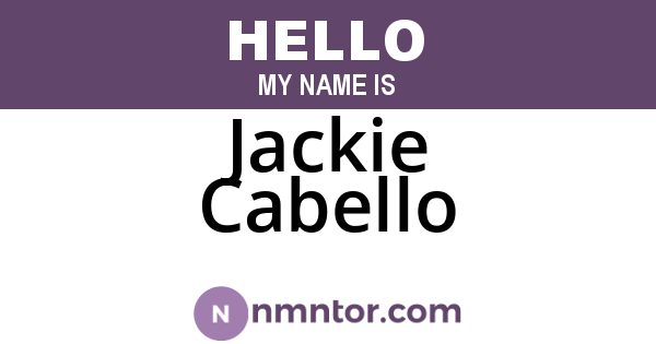 Jackie Cabello