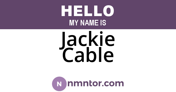 Jackie Cable