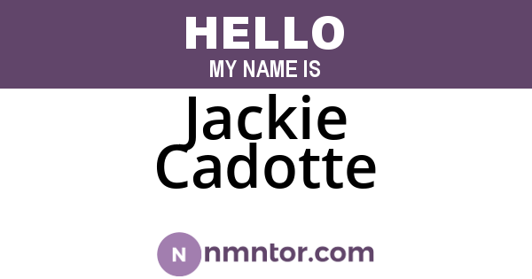 Jackie Cadotte