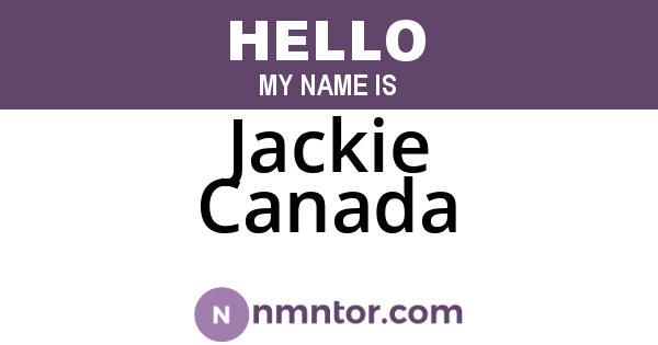 Jackie Canada