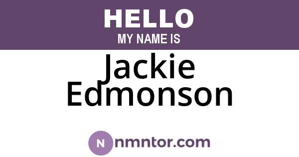 Jackie Edmonson