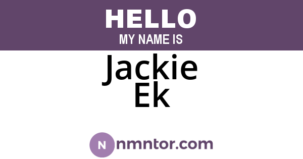 Jackie Ek