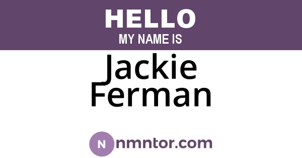 Jackie Ferman