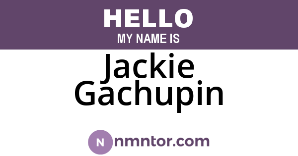 Jackie Gachupin