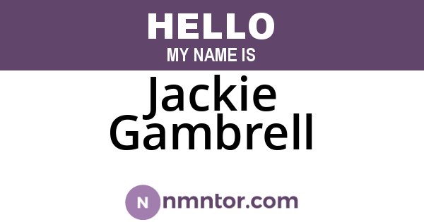 Jackie Gambrell