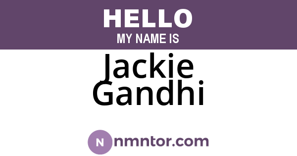 Jackie Gandhi