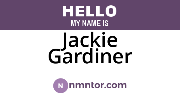 Jackie Gardiner