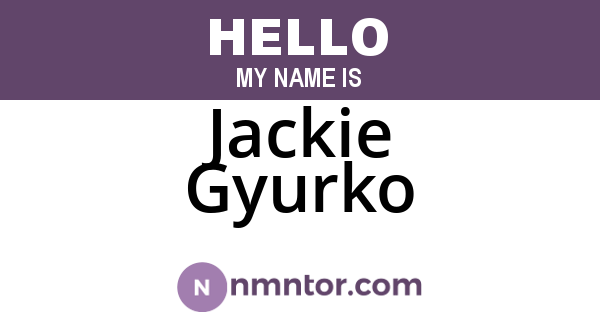 Jackie Gyurko