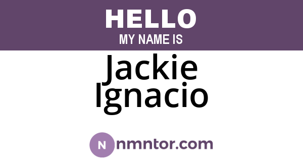 Jackie Ignacio
