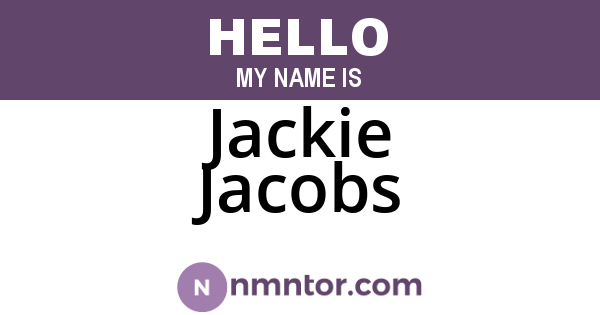 Jackie Jacobs