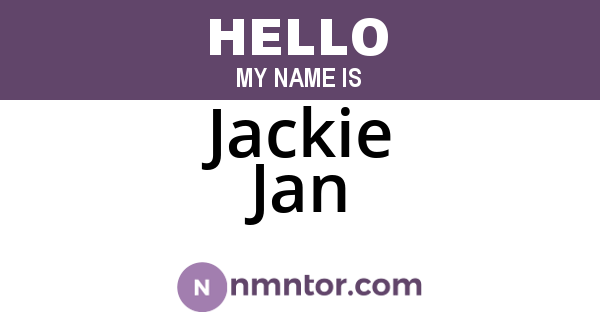 Jackie Jan