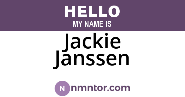 Jackie Janssen