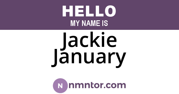 Jackie January