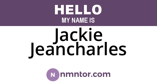 Jackie Jeancharles