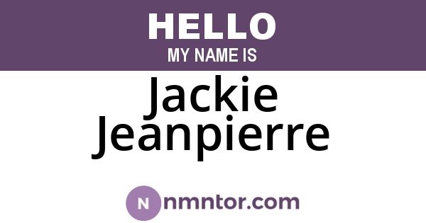Jackie Jeanpierre