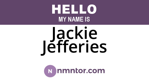 Jackie Jefferies