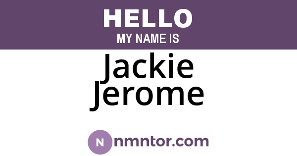 Jackie Jerome