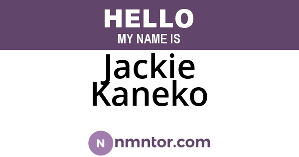 Jackie Kaneko