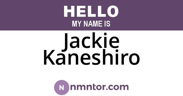 Jackie Kaneshiro