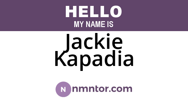 Jackie Kapadia