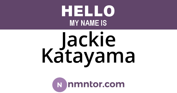 Jackie Katayama