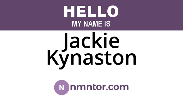 Jackie Kynaston