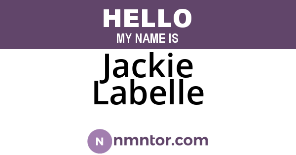 Jackie Labelle