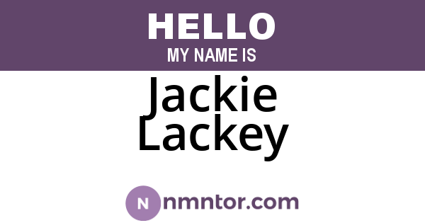 Jackie Lackey