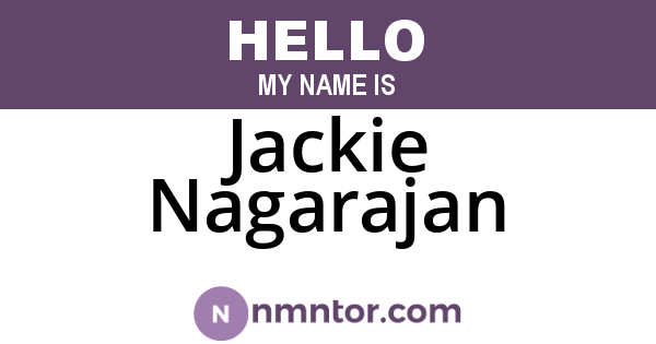 Jackie Nagarajan