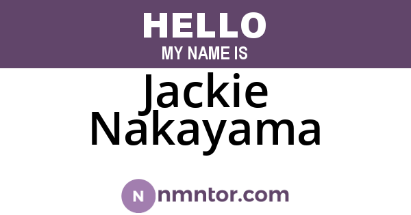 Jackie Nakayama