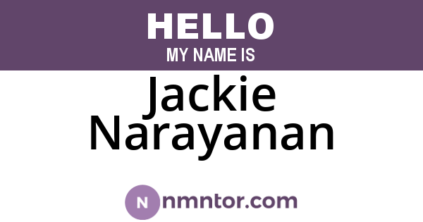 Jackie Narayanan