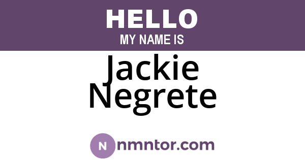 Jackie Negrete